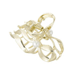 Haarklem Bow with Pearl Goudkleurig