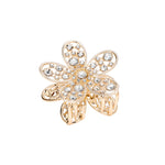 Haarklem Crystal Bloom Goudkleurig voorkant - Mae Lilly