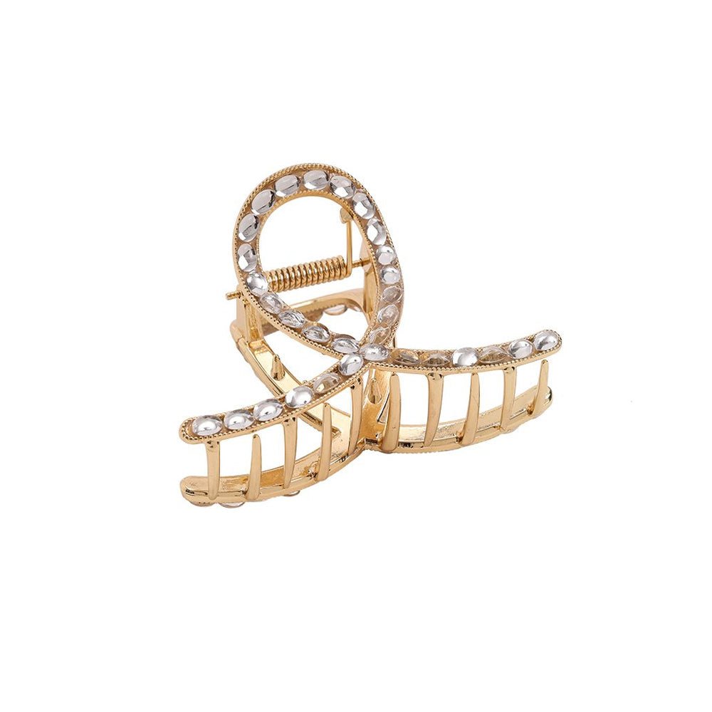 Haarklem Curve Beads Goudkleurig
