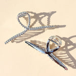 Haarklem Duo Elegant Swirl Zilverkleurig