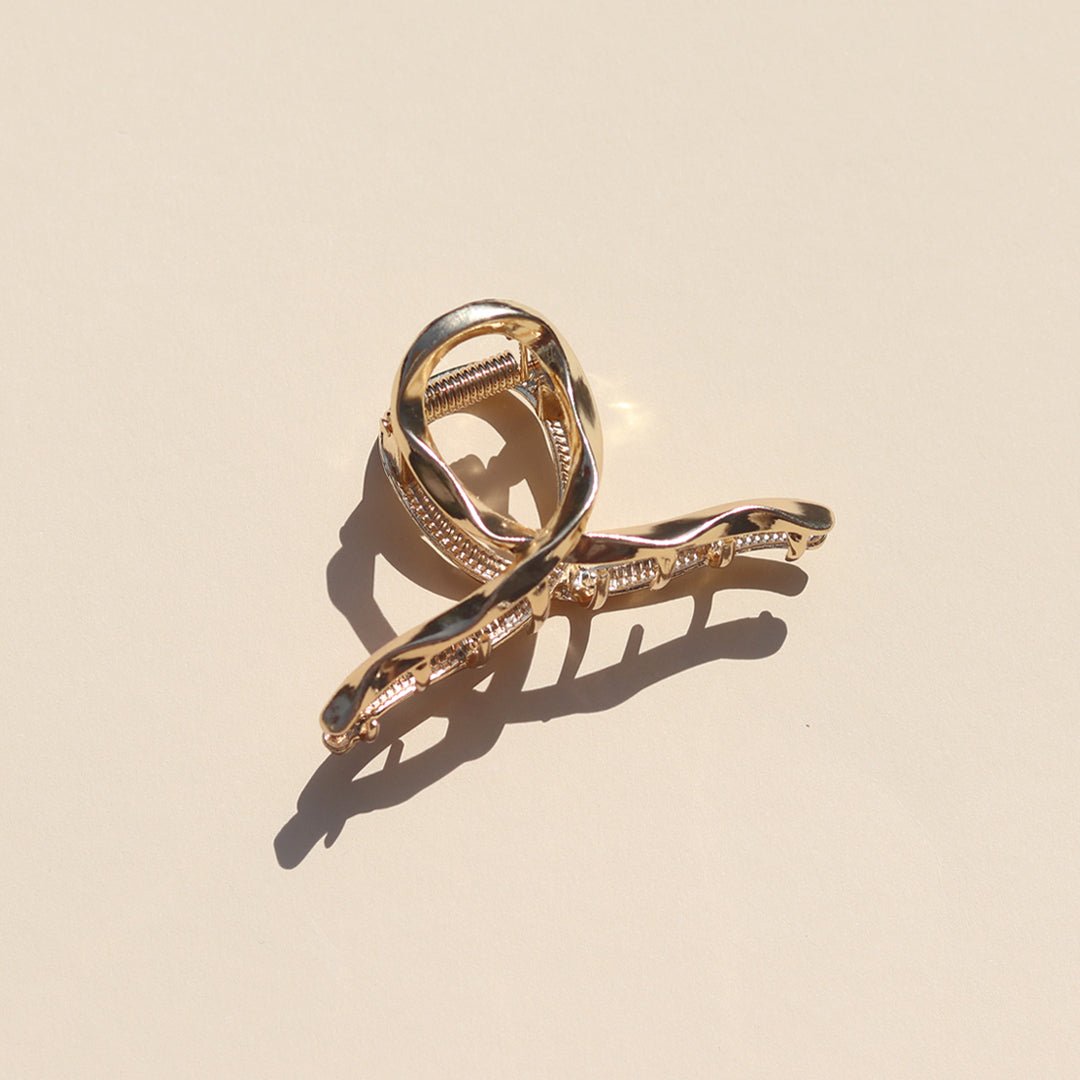 Haarklem Elegant Swirl Curl Goudkleurig Small