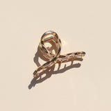 Hair Clip Elegant Swirl Curl Gold Small