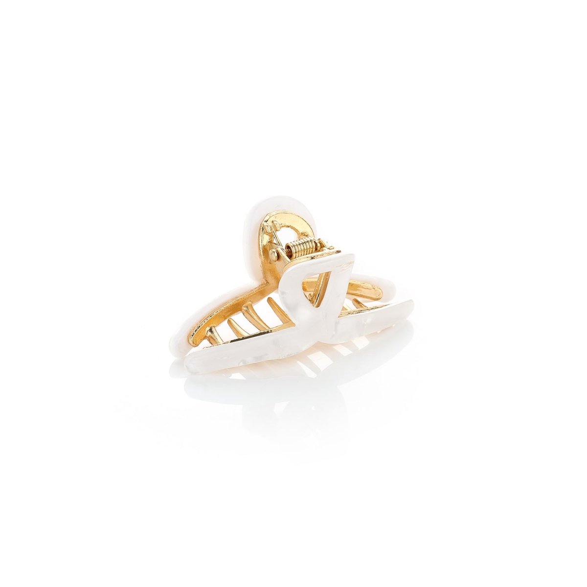 Haarklem Elegant Swirl Goudkleurig wit Small