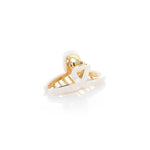 Haarklem Elegant Swirl Goudkleurig wit Small