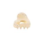 Haarklem Heart Shaped Beige Pearlscent
