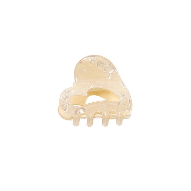 Haarklem Heart Shaped Beige Pearlscent