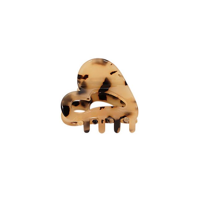 🎁 Haarklem Heart Shaped Tortoise Beige/Black (100% off)