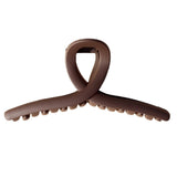 Hair Clip Matte Swirl Chocolate Brown