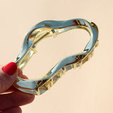 Hair Clip Minimalistic Vintage Gold Big