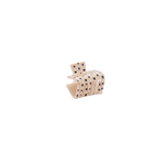 Haarklem Small Vierkant Beige Polkadots voorkant - Mae Lilly