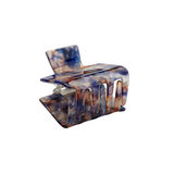 Haarklem Vierkant Amber & Blue Swirl
