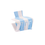 Haarklem Vierkant Sky Blue & White voorkant - Mae Lilly