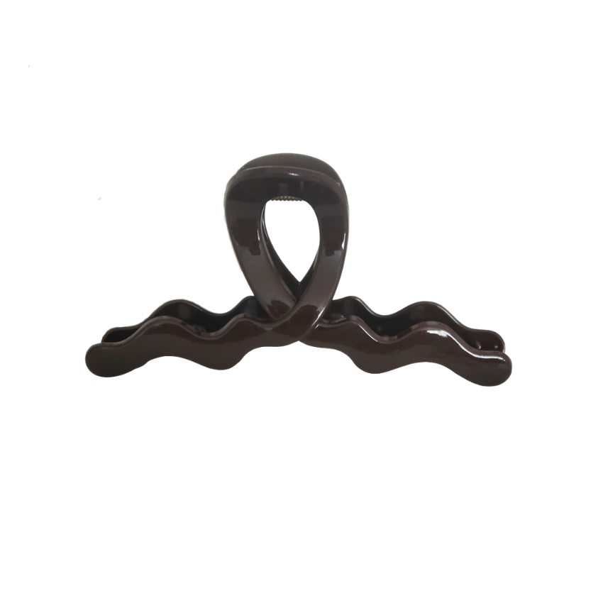 Haarklem Wavy Chocolate voorkant - Mae Lilly