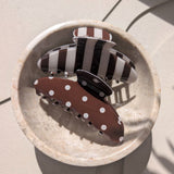 Haarklem Chocolate Brown Polkadot
