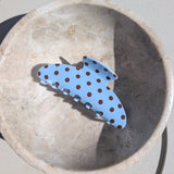 Haarklem Cloudy Blue Brown Polkadots – afbeelding 2 | Mae Lilly