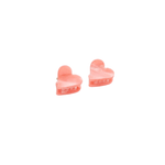 Haarklem Duo Heart Bright Coral