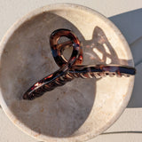 Haarklem Elegant Swirl Glanzend Cinnamon Marble