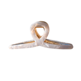 Haarklem Elegant Swirl Goudkleurig & Pearl White