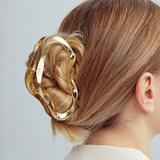 Haarklem Minimalistic Vintage Goudkleurig Big