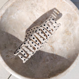 Haarklem Oval Round Polka Dot Beige