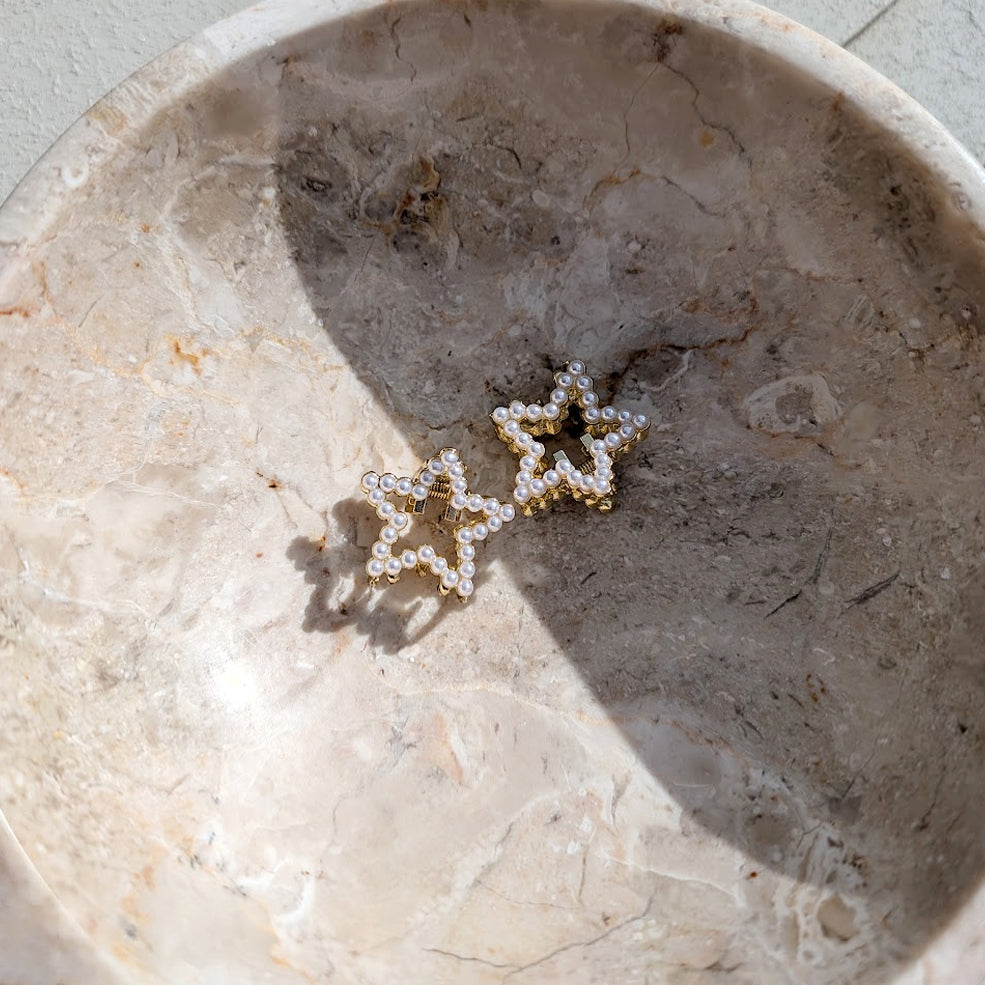 Haarklem Pearl Spark Goudkleurig