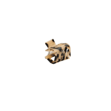 Haarklem Small Vierkant Tortoise Beige/Black
