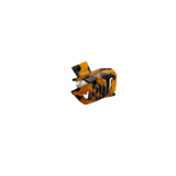 Haarklem Small Vierkant Tortoise Brown/Black