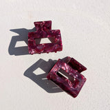 Haarklem Vierkant Berry Pink