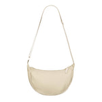 Half Moon Beige Cross Body Tas