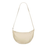Half Moon Beige Cross Body Tas