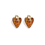 Hazel Heart Oorbellen Goudkleurig