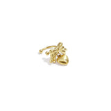Heart Charm Ear Cuff Goudkleurig