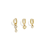 Heart Glow Oorbellen Set Goudkleurig