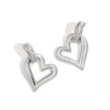 Heartbeat Hoops Oorbellen Zilverkleurig