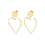 Heart of Pearls Earrings Gold