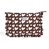 Hearts Ruffle Brown Laptophoes 33 cm x 23 cm