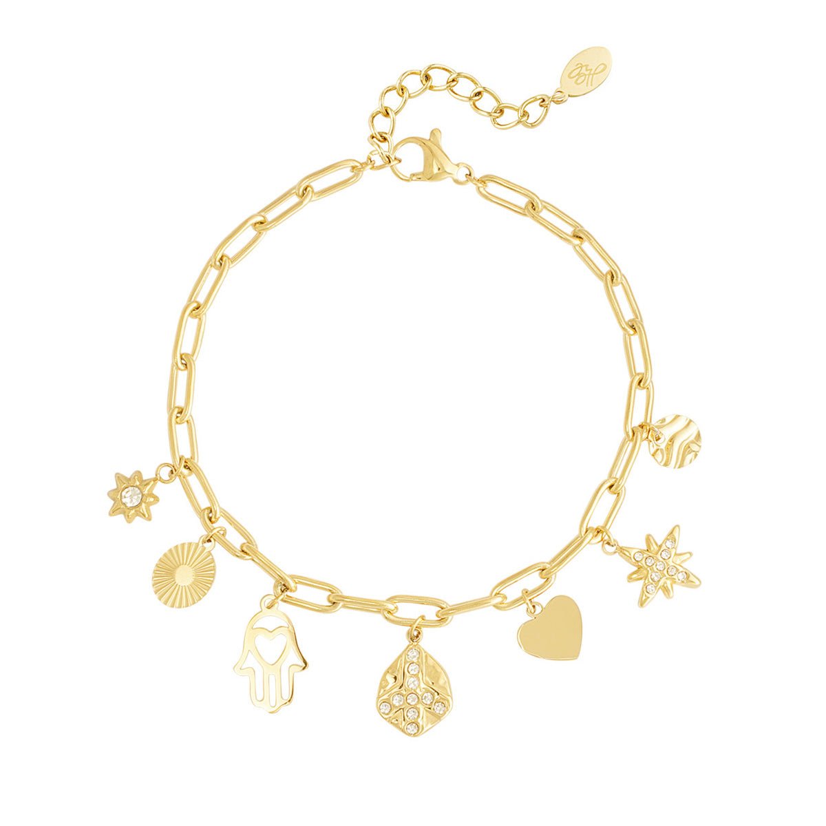 Holy Life Charm Armband Goudkleurig