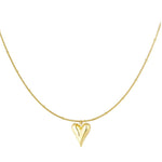 Iconic Heart Medium Ketting Goudkleurig