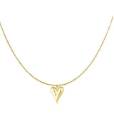 Iconic Heart Medium Ketting Goudkleurig