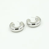 Chunky Rounds Earrings Silver