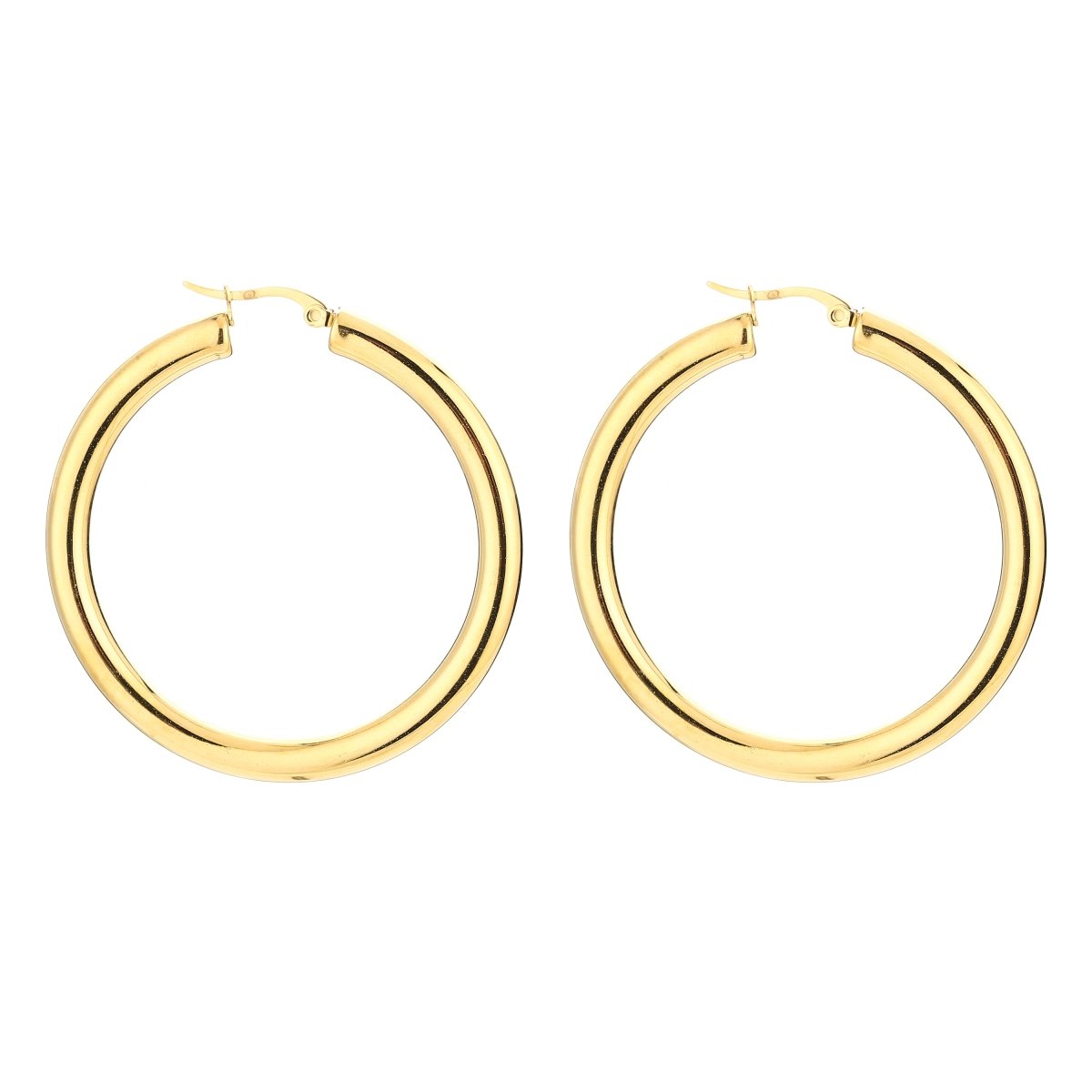 Thick Shiny Hoops Oorbellen Goudkleurig