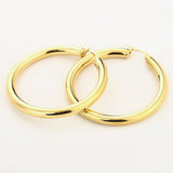 Thick Shiny Hoops Oorbellen Goudkleurig