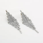 Strass Party Oorbellen Zilverkleurig
