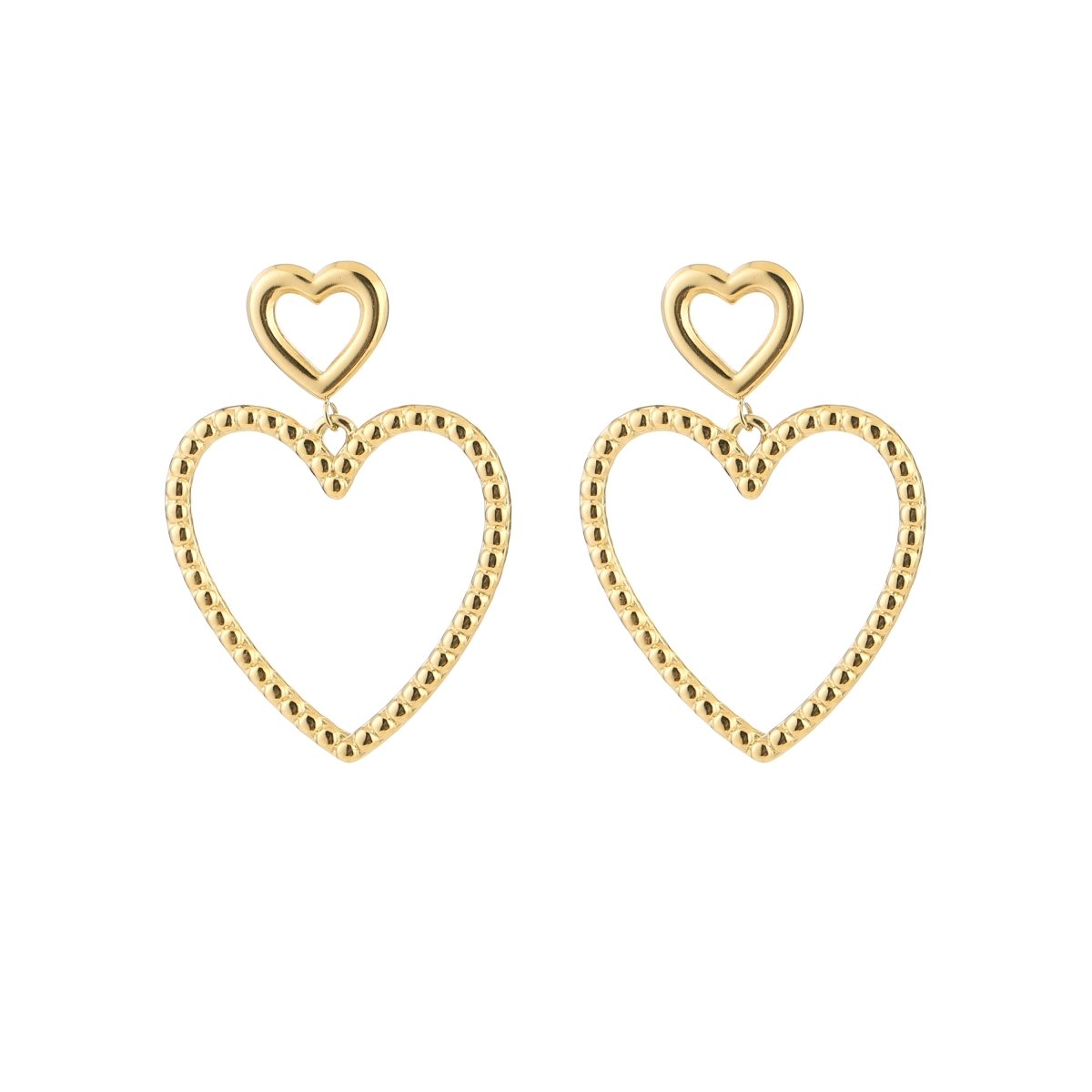Love is All Around Oorbellen Goudkleurig