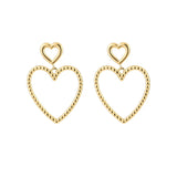 Love is All Around Earrings Gold