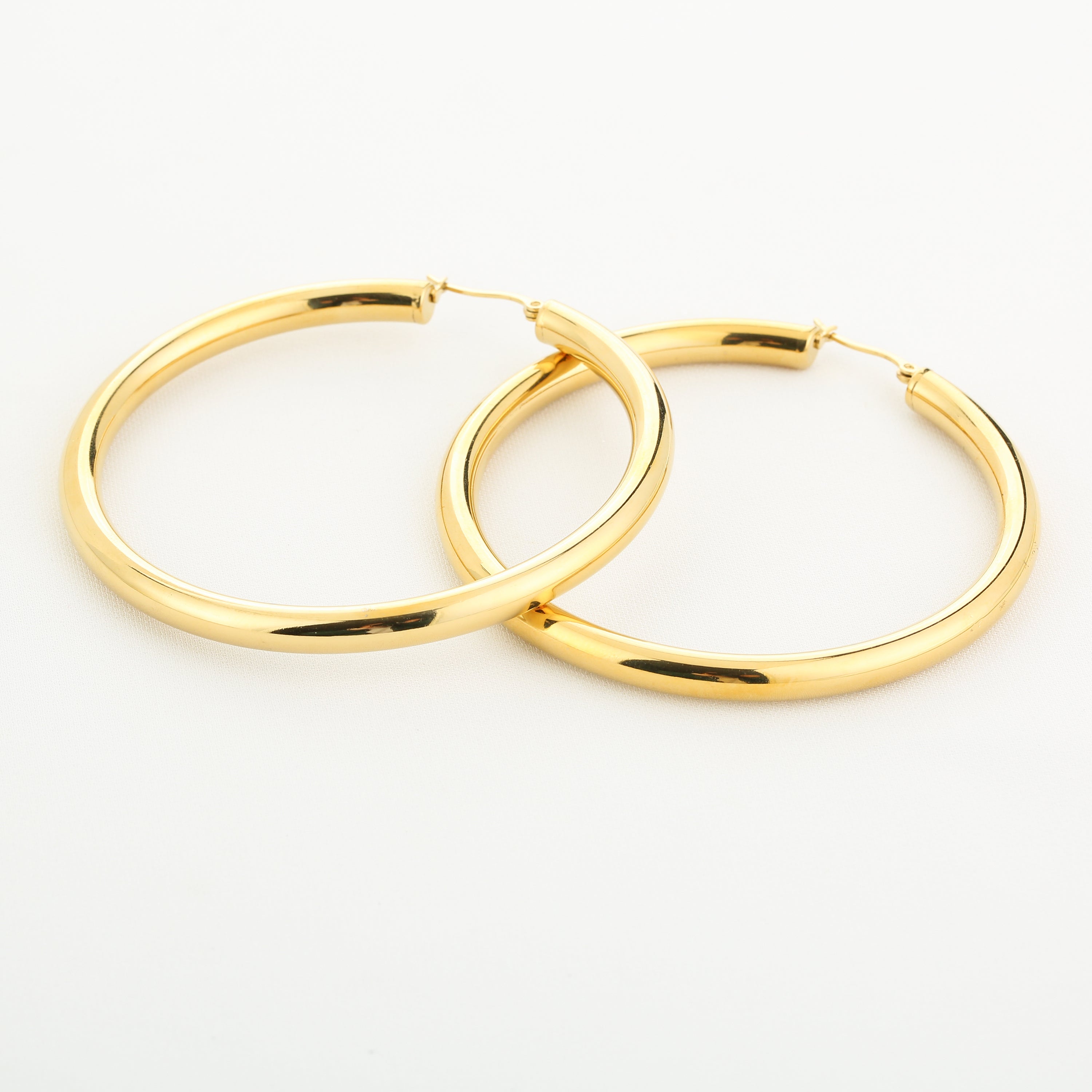 Luxury Hoops Oorbellen Goudkleurig