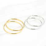 Luxury Shiny Hoops Oorbellen Zilverkleurig