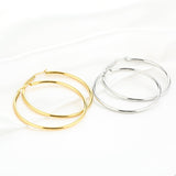 Luxury Shiny Hoops Oorbellen Zilverkleurig