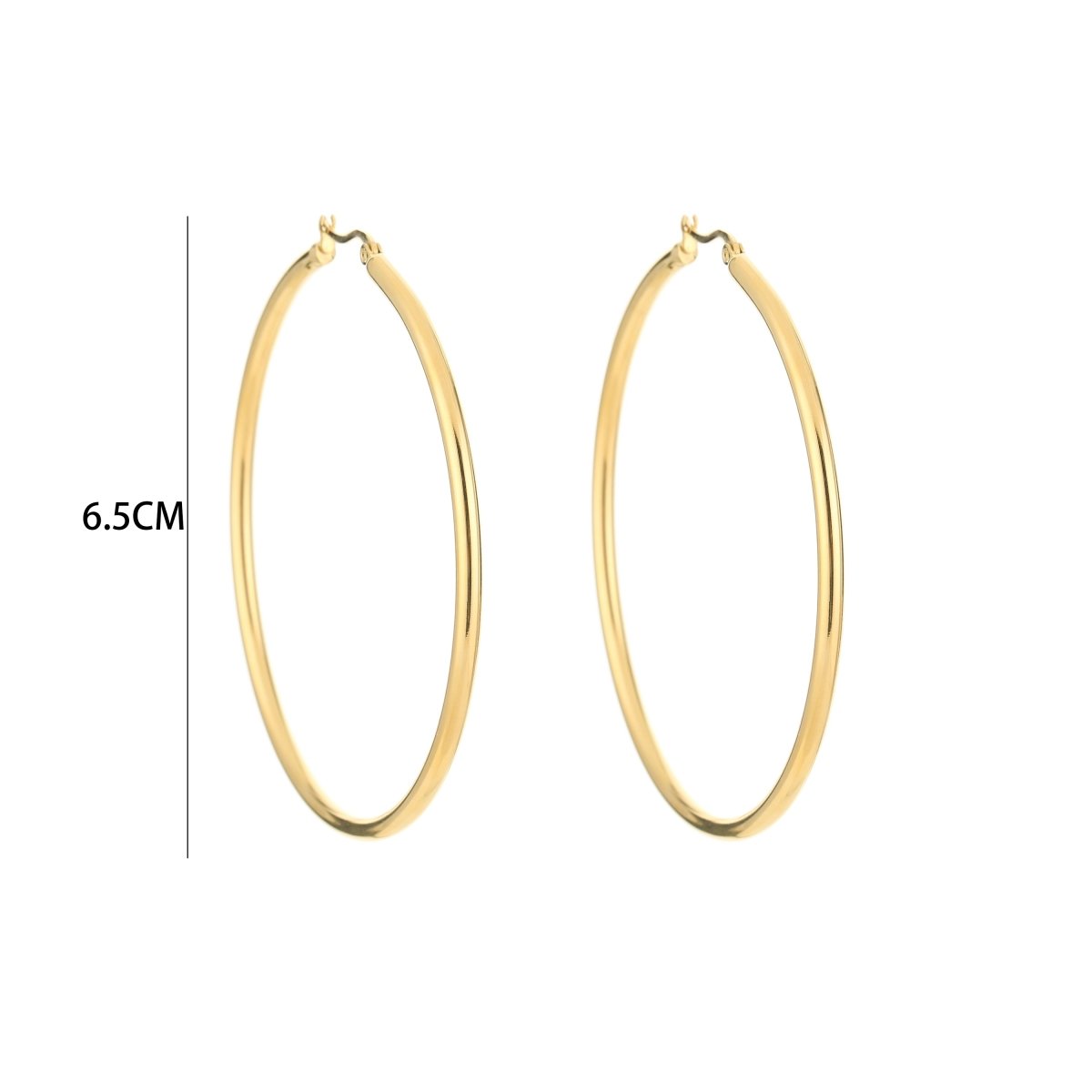 Luxury Shiny Hoops Oorbellen Goudkleurig