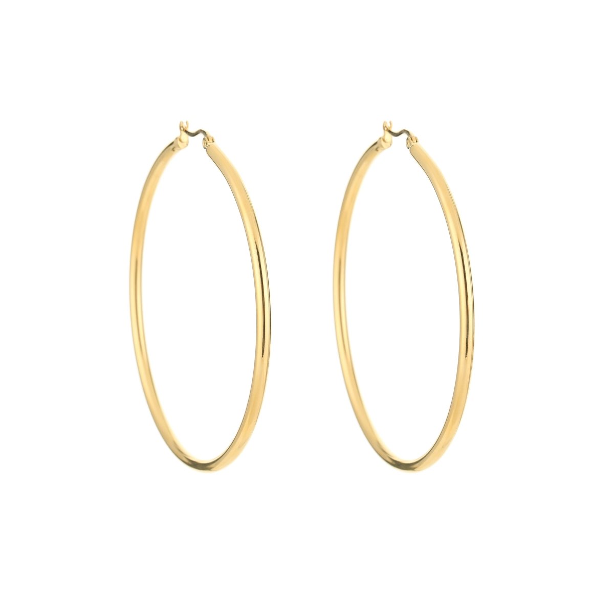 Luxury Shiny Hoops Oorbellen Goudkleurig